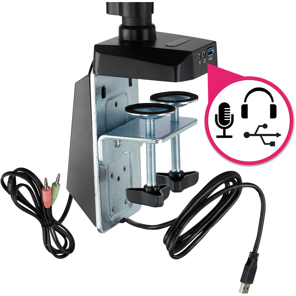 tectake 4 Screen Swivel Adjustable Monitor Arm Image 7