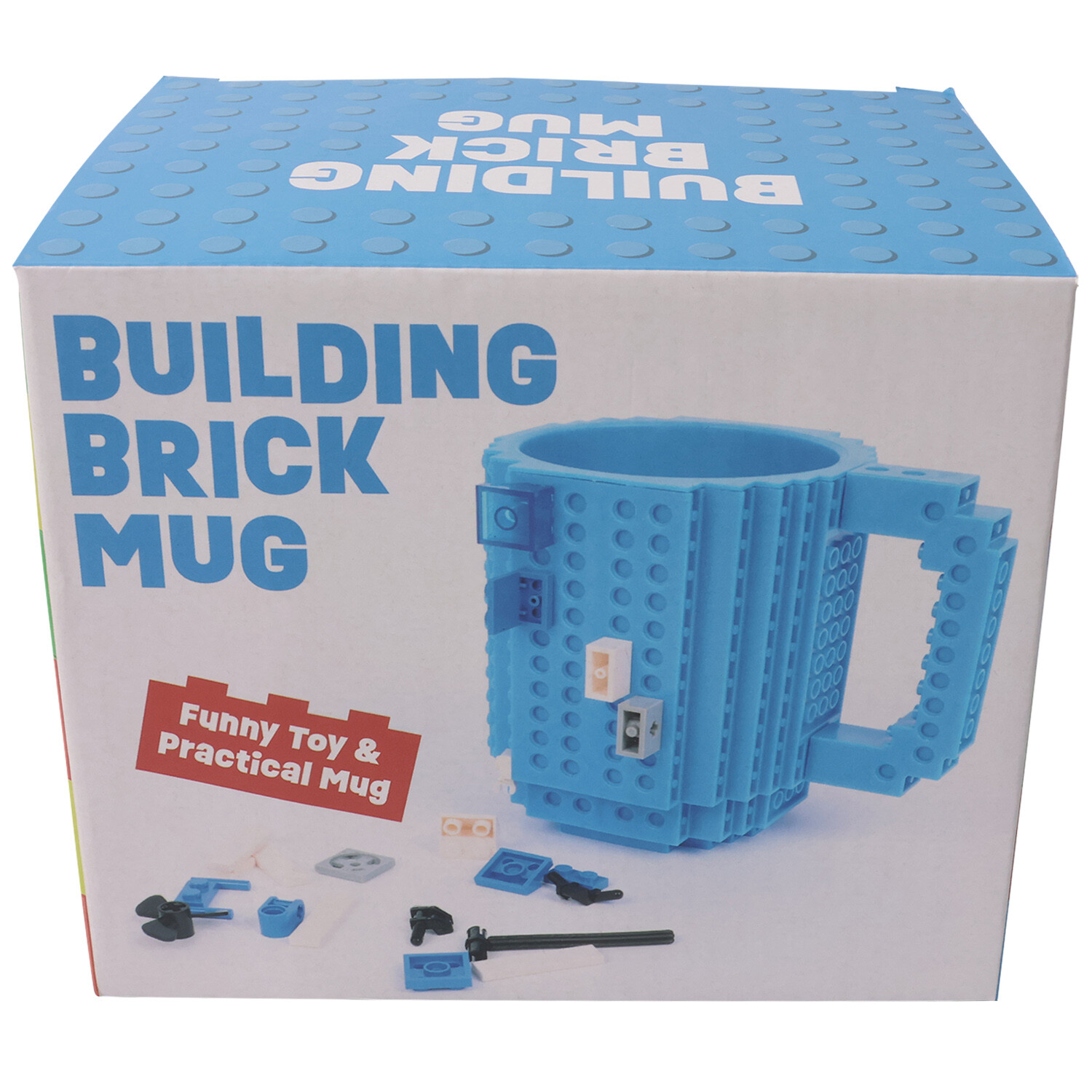 Lego Brick Mug 350ml - Blue Image 1