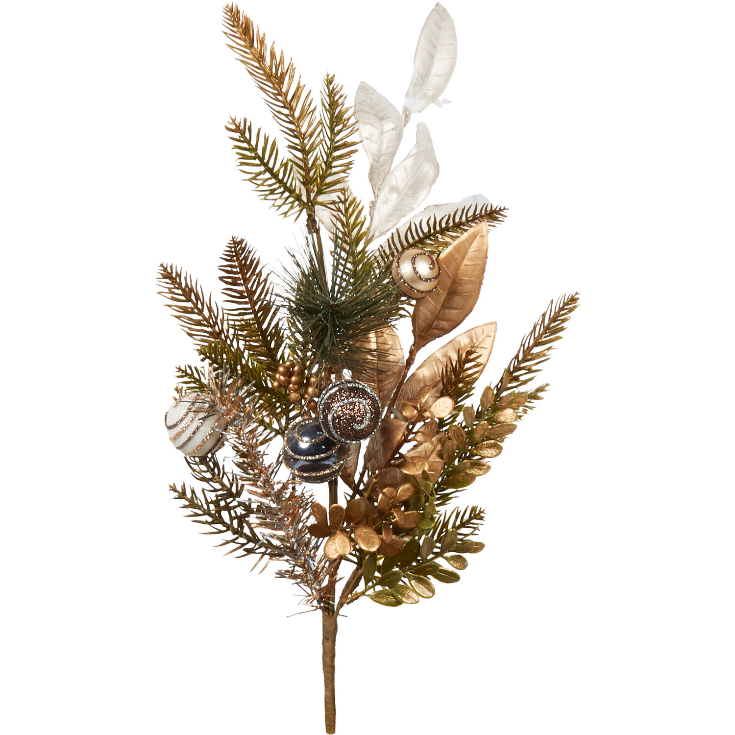 Champagne Leaf Bauble Spray Image 3