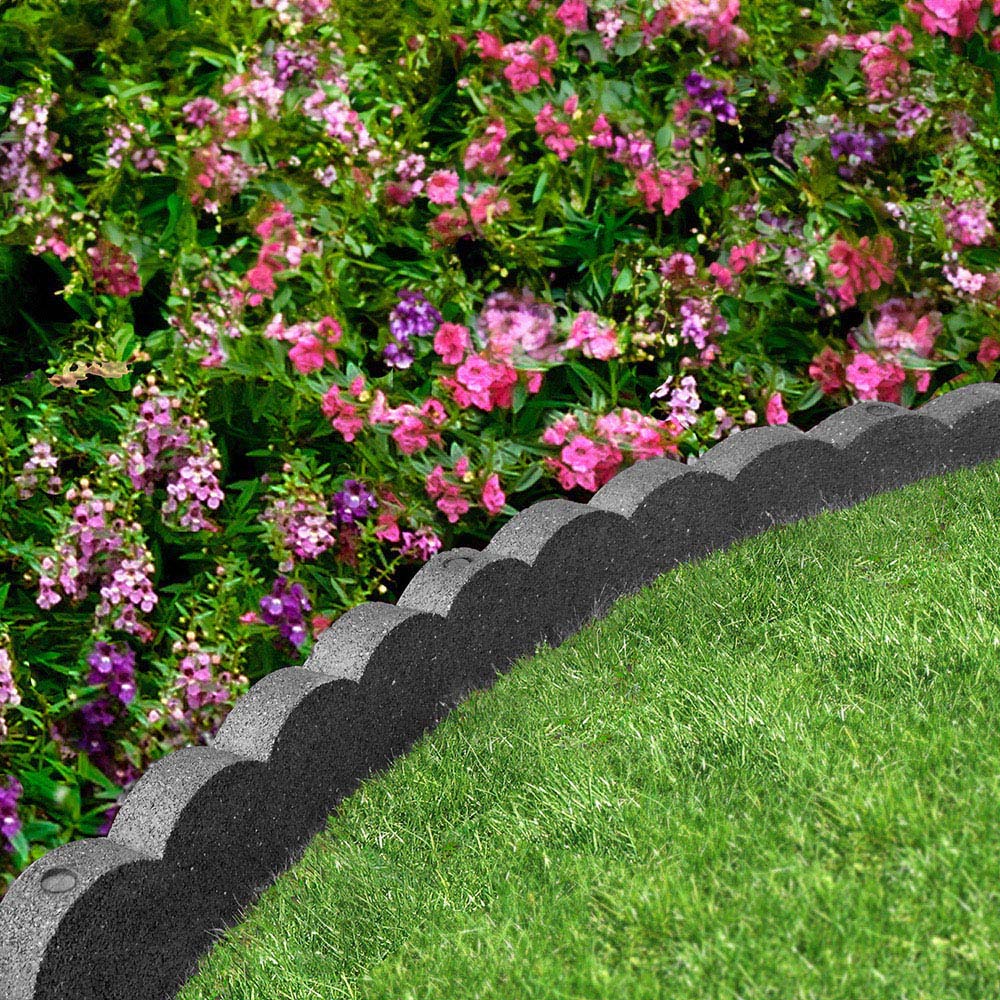 Nicoman Grey Scallop Edge Garden Border 1.2m 2 Pack Image 2