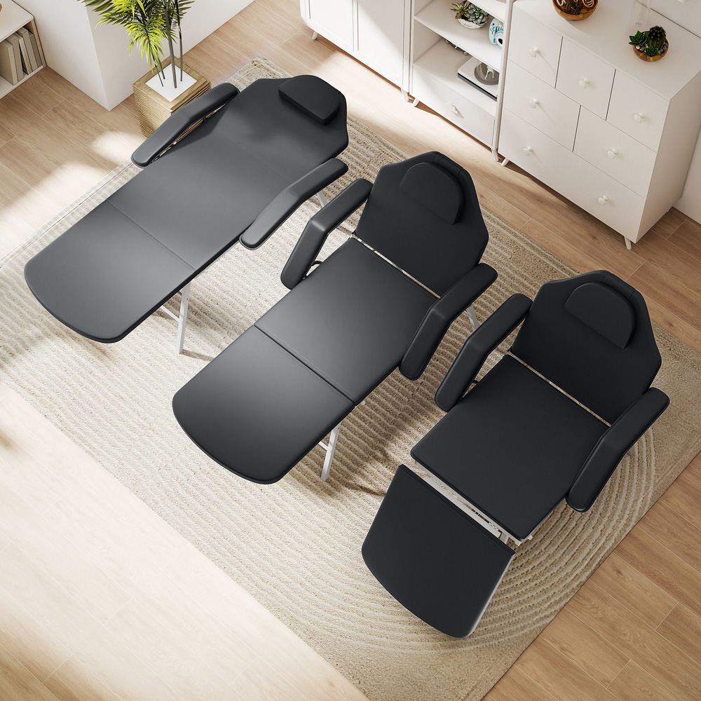 HOMCOM Black 3 Zone Adjustable Massage Table Image 4