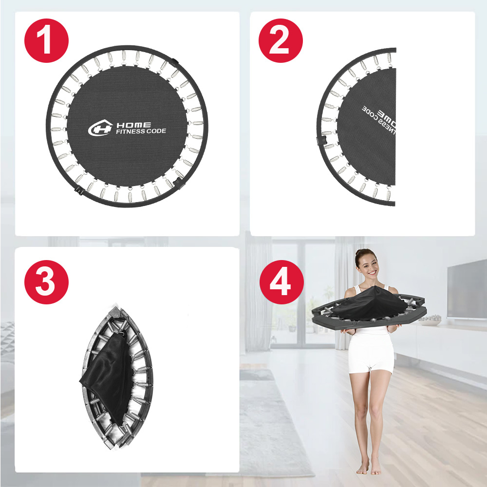 Rattrix Black Foldable Trampoline 3ft Image 2