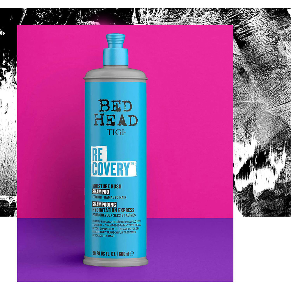 TIGI Bed Head Recovery Dry Hair Hydrating Cleanser Moisturising Shampoo 600ml 3 Pack Image 5