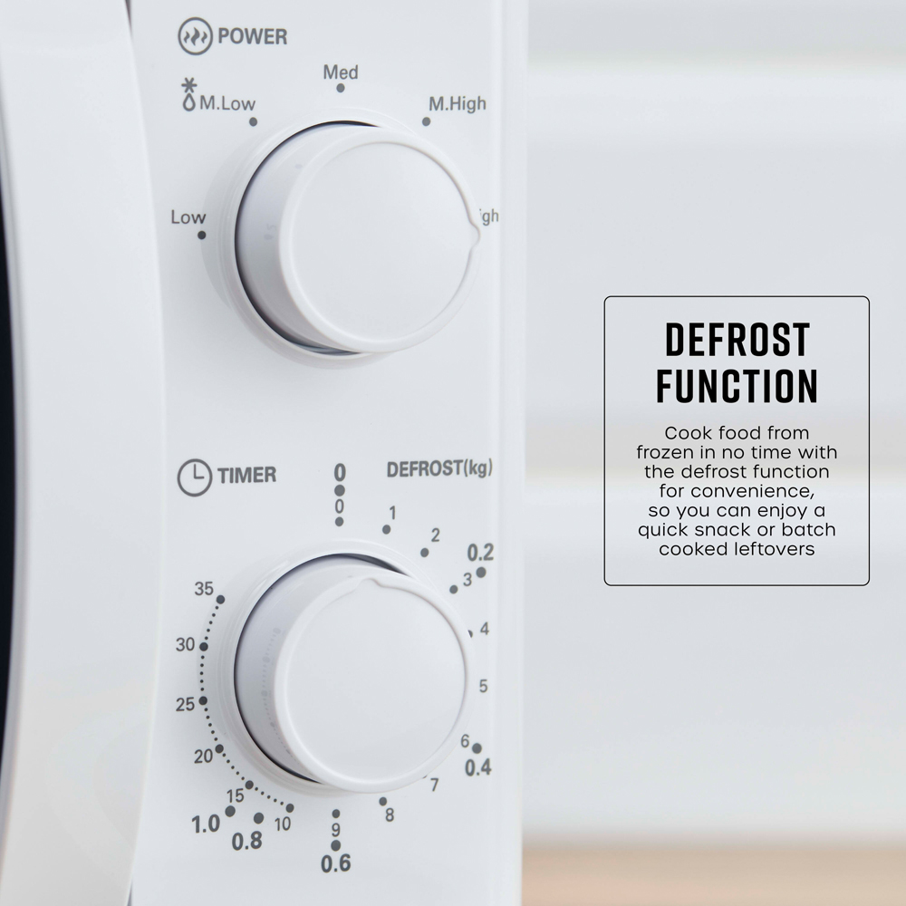 Swan SM4420WHT White Manual Microwave 20L 700W Image 6