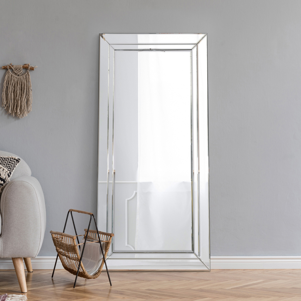 Cranbury Double Edge All Glass Full Length Mirror 174 x 85cm Image 2
