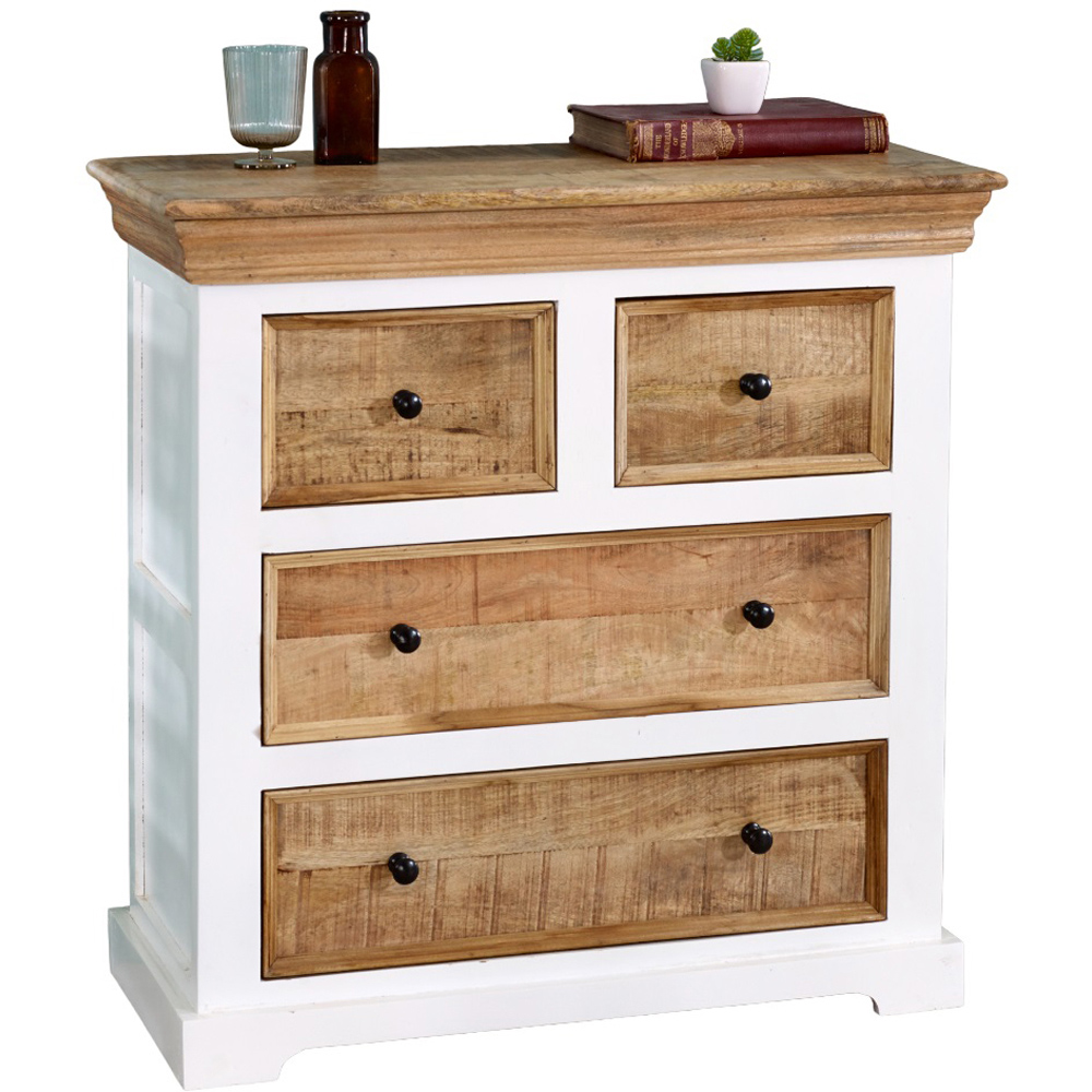 Brooklyn Alfie 4 Drawer Solid Mango Wood Chest Of Drawers Image 2