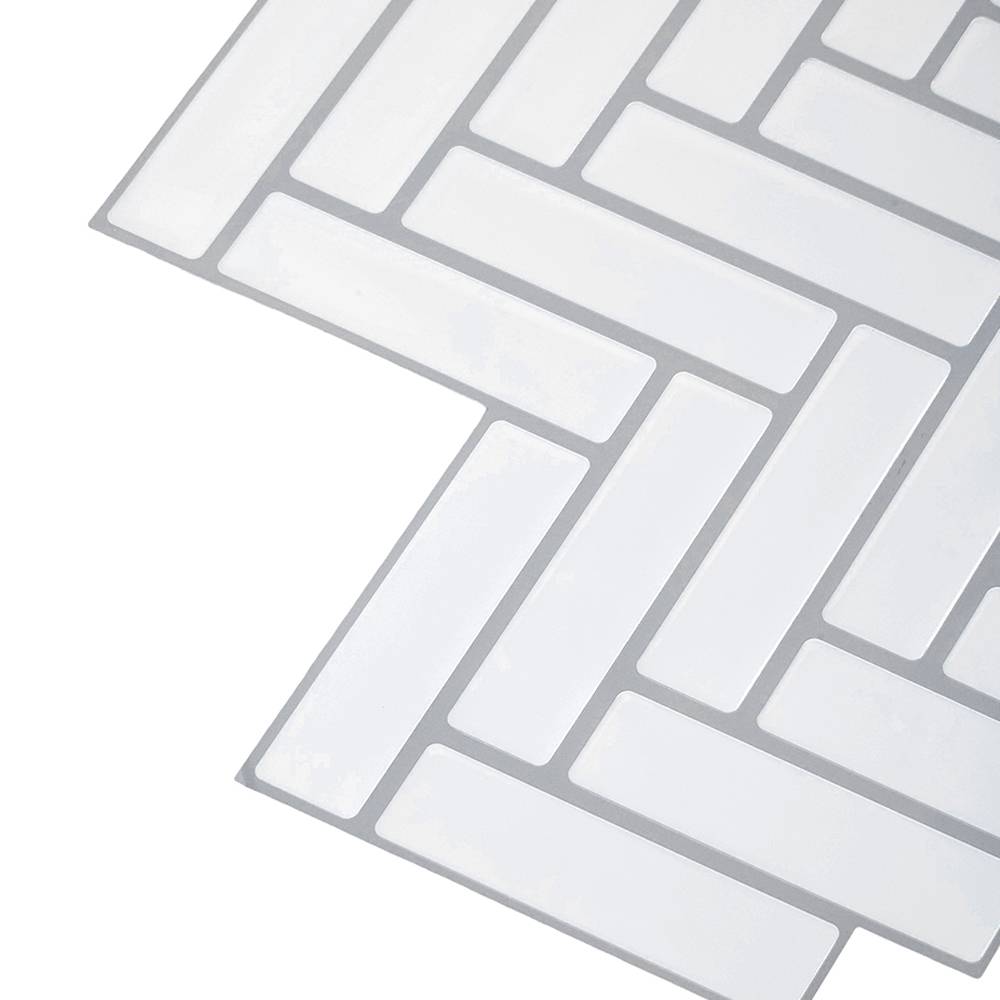 Living and Home White Self Adhesive Wall Sticker 10 Pack Image 4