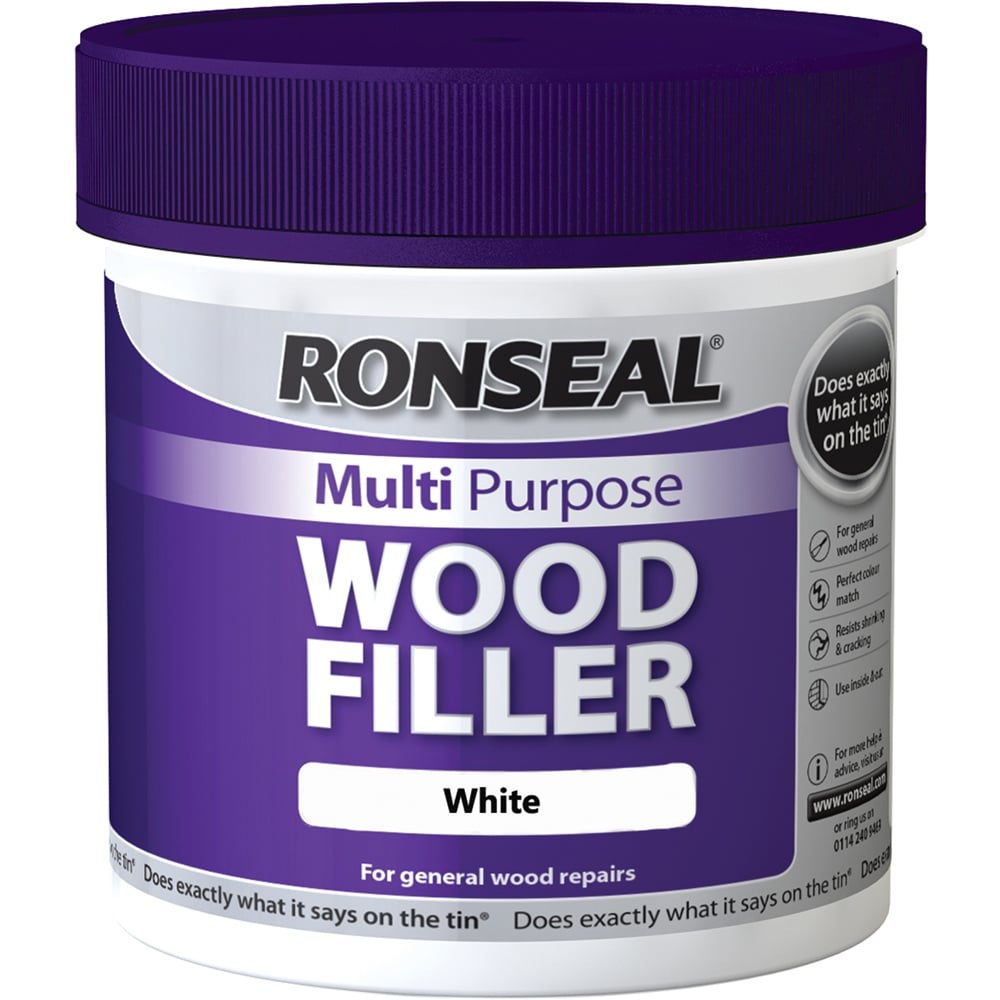 Ronseal Multi Purpose White Wood Filler 465g Image