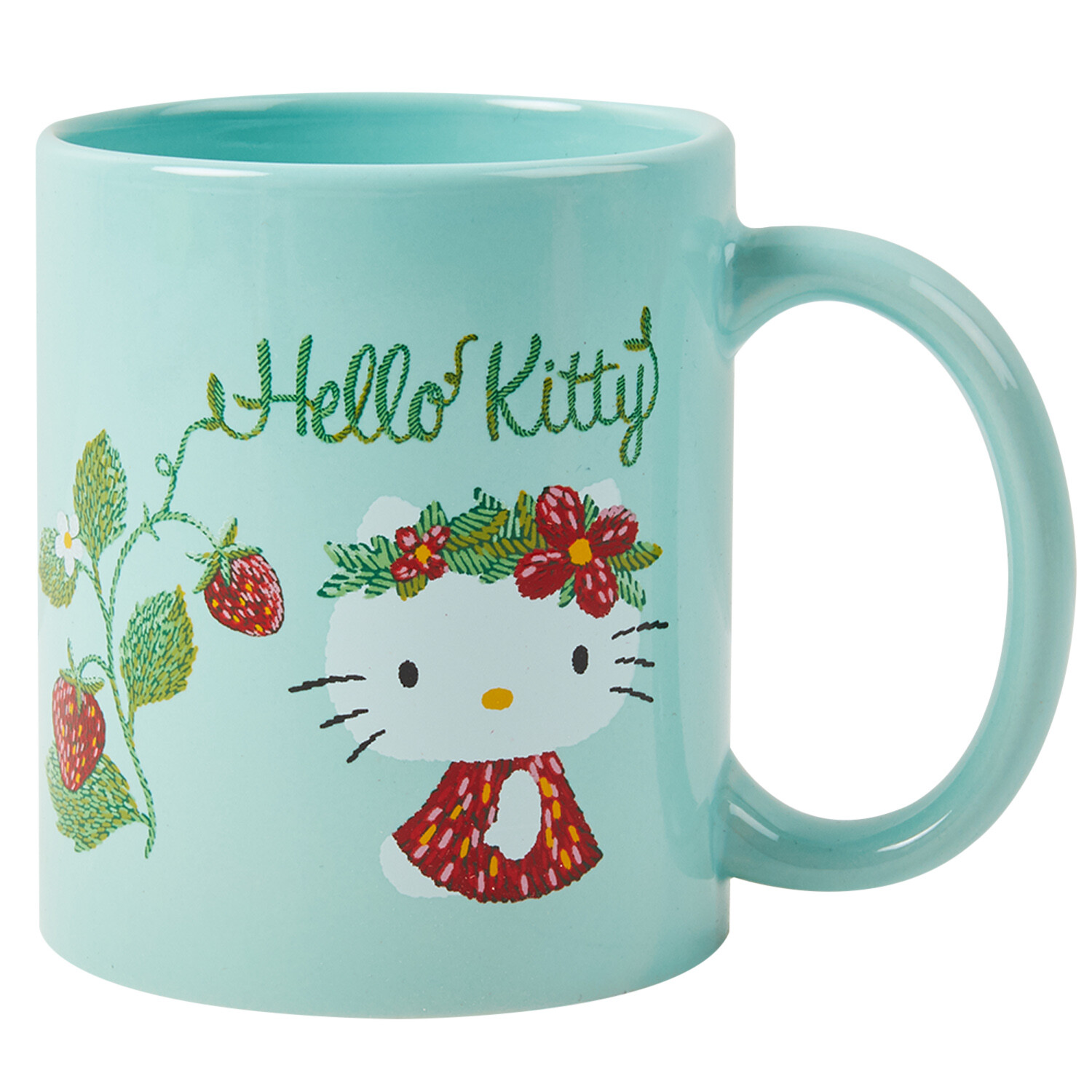 Strawberry Hello Kitty Mug and Sock Set Blue and Pink Image 6