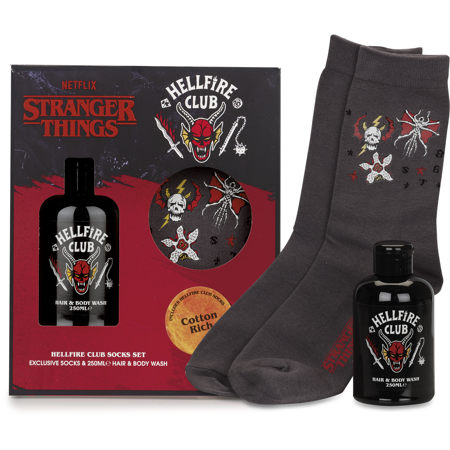Stranger Things Hellfire Club Socks Set - Red Image 2