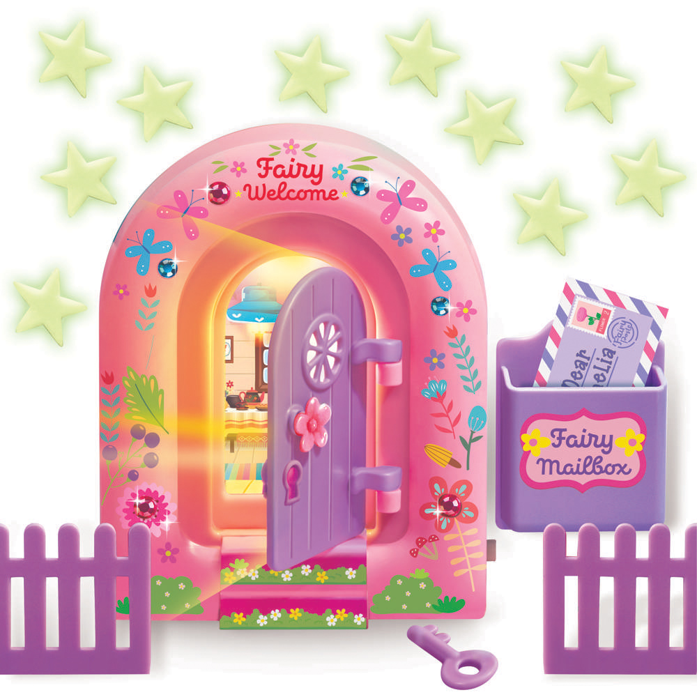 4M KidzMaker Starlit Light-Up Fairy Door DIY Craft Kit Image 3
