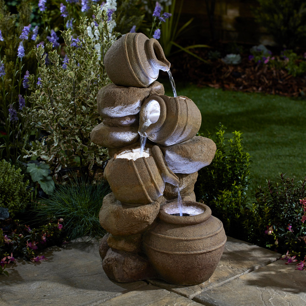 Garden Gear Cascading Tipping Pot Stone Wall Water Feature Image 4