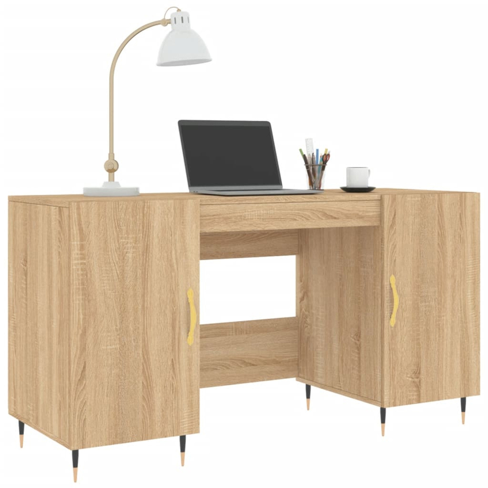 vidaXL 2 Door Computer Desk Sonoma Oak Image 3