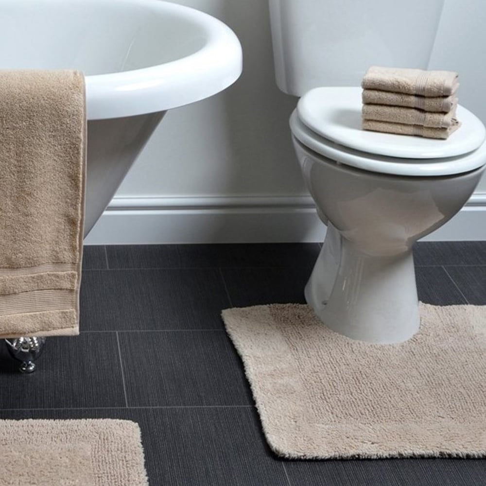 Allure Bath Fashions Elegance Stone Reversible Pedestal Mat 53 x 55cm Image 2