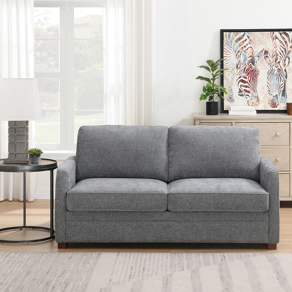 Canarsie 2 Seater Grey Full Foam Sofa Bed Image 3