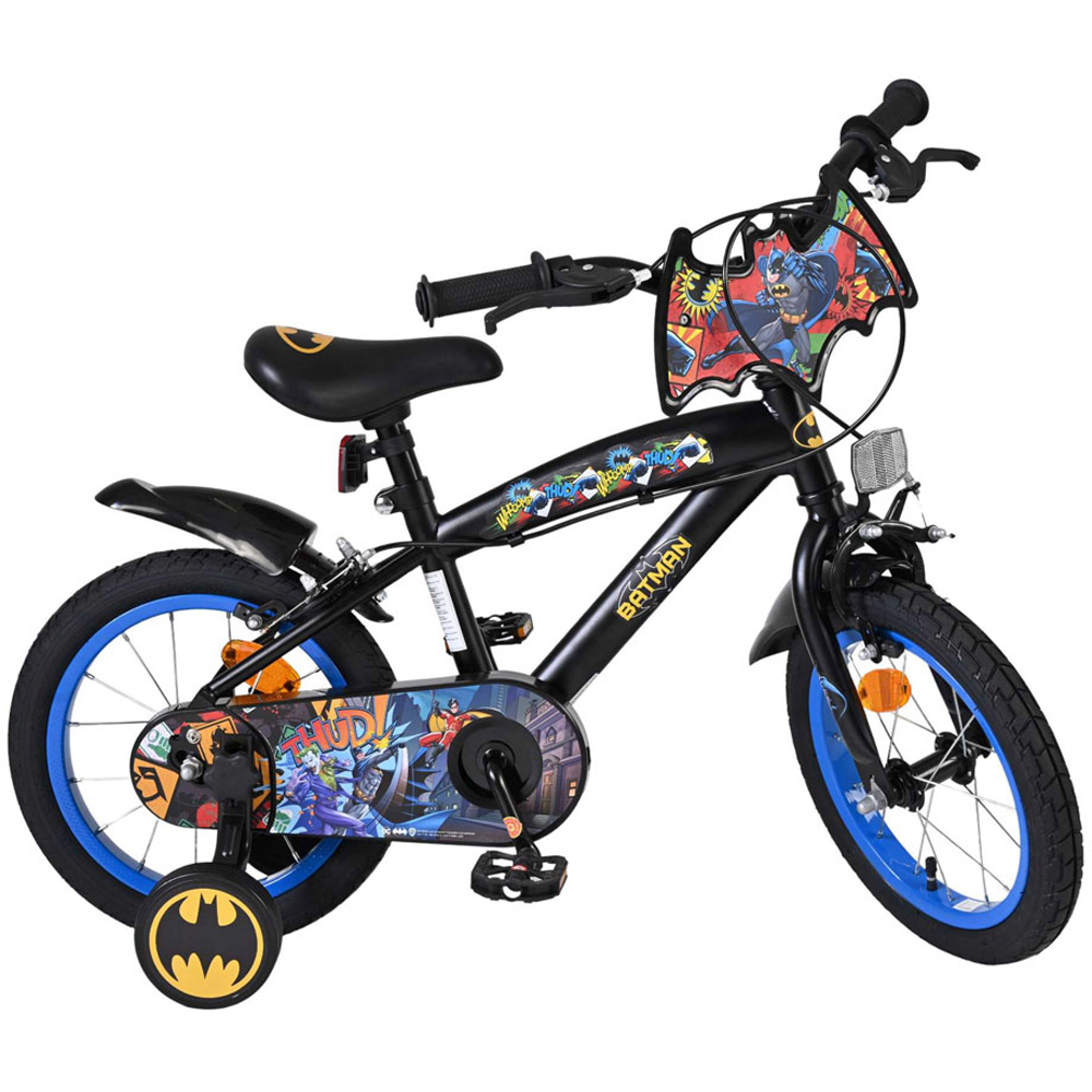 Volare DC Comics Batman Kids 14 inch Multicolour Bike with Stabilisers Image 4