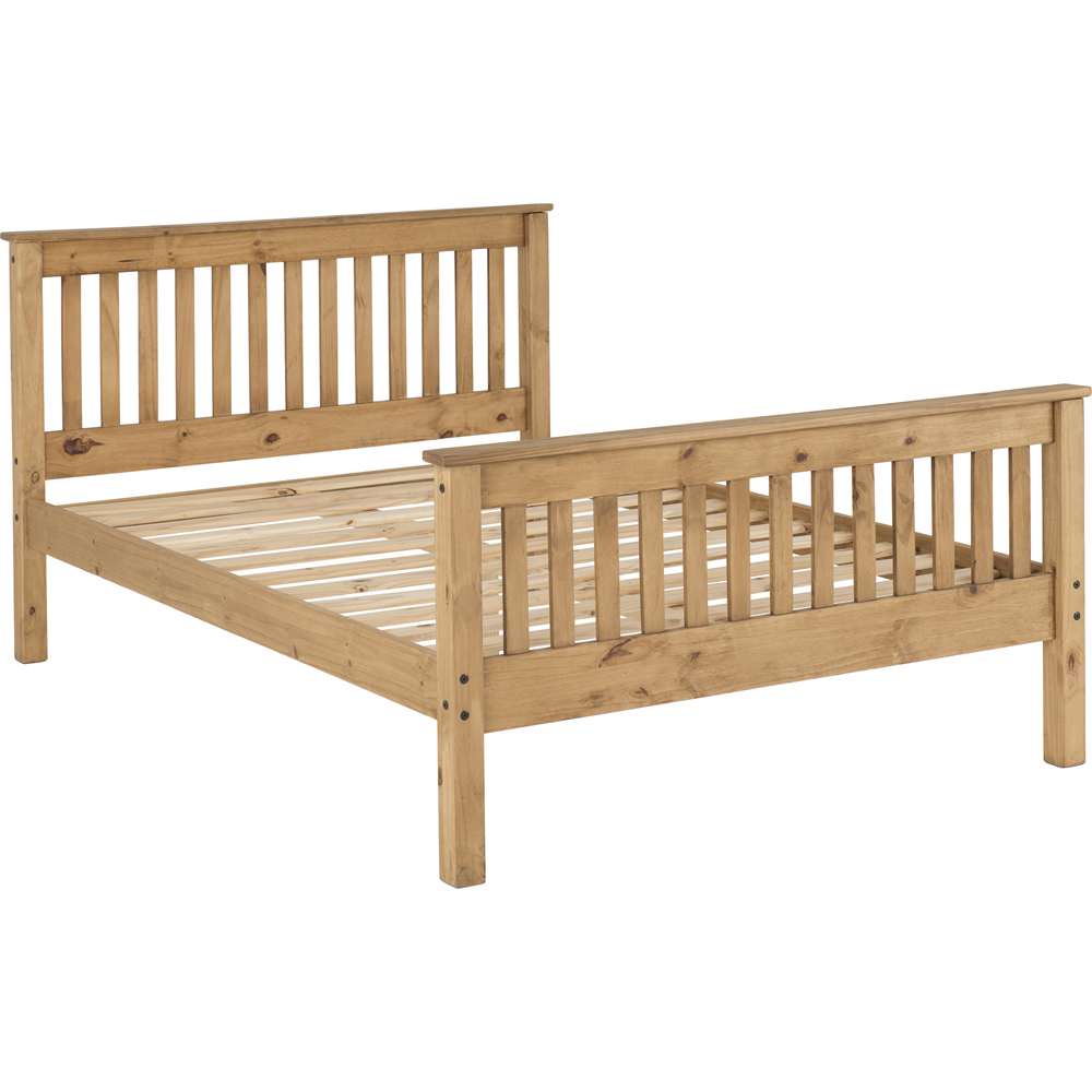 Seconique Monaco King Size Distressed Waxed Pine High End Bed Image 2