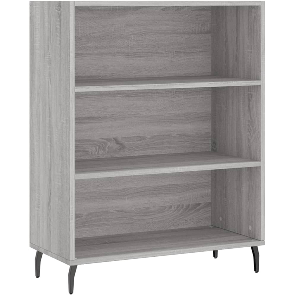 vidaXL 2 Door 3 Shelf Concrete Grey Wooden Highboard Image 7