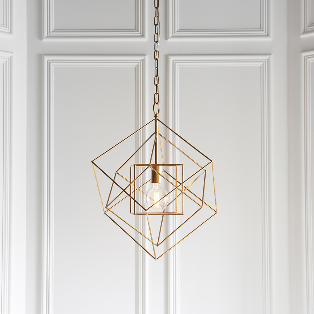 Merano Pescara Leaf Antique Gold Pendant Ceiling Light Image 2