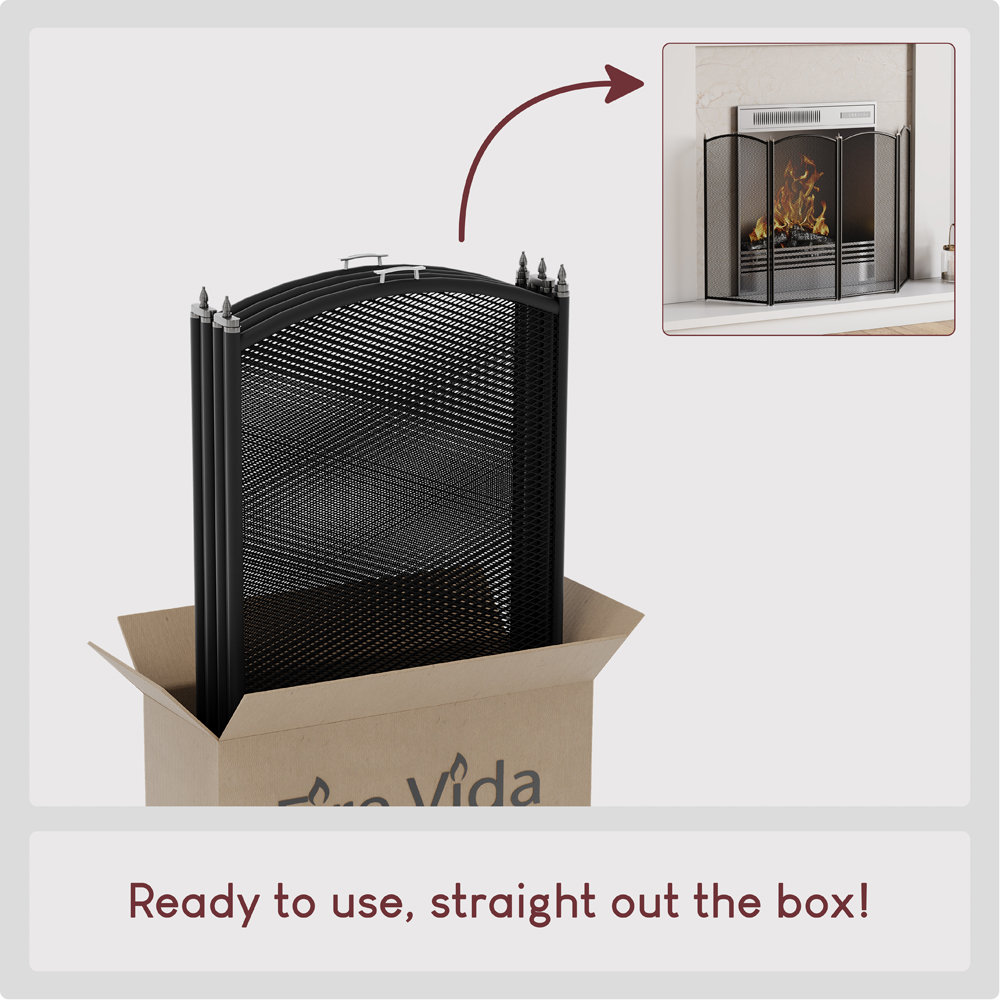 Fire Vida Stanton 4 Panel Fire Guard Image 5