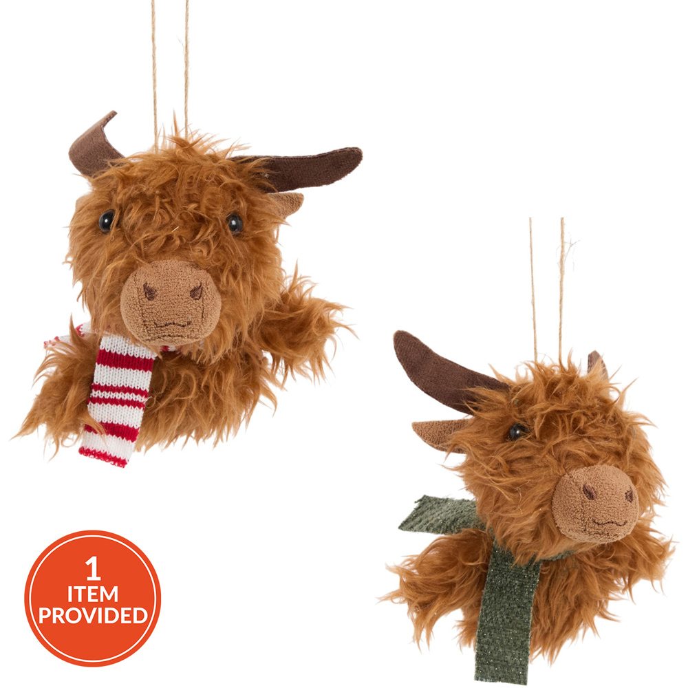 Hanging Highland Cow Decoration Image 1
