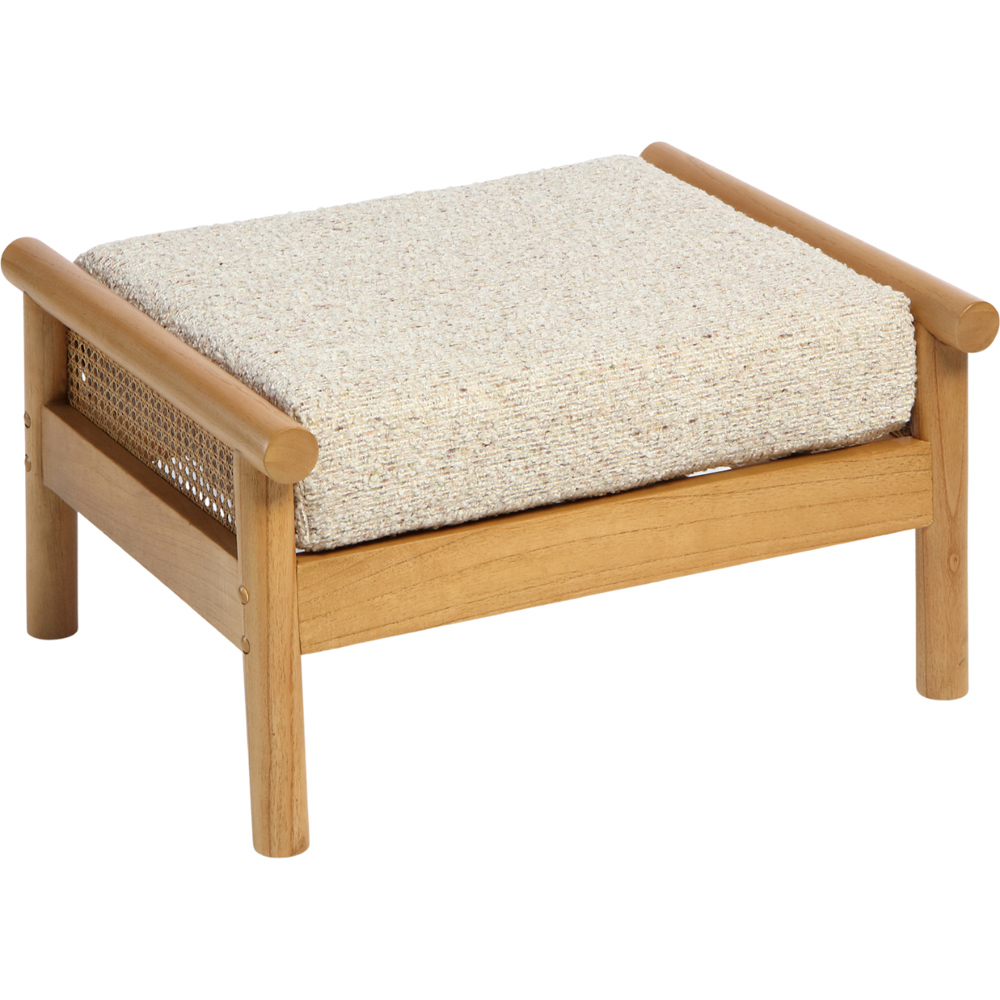 Desser Mindi Light Oak Natural Rattan Sutton Footstool Image 2