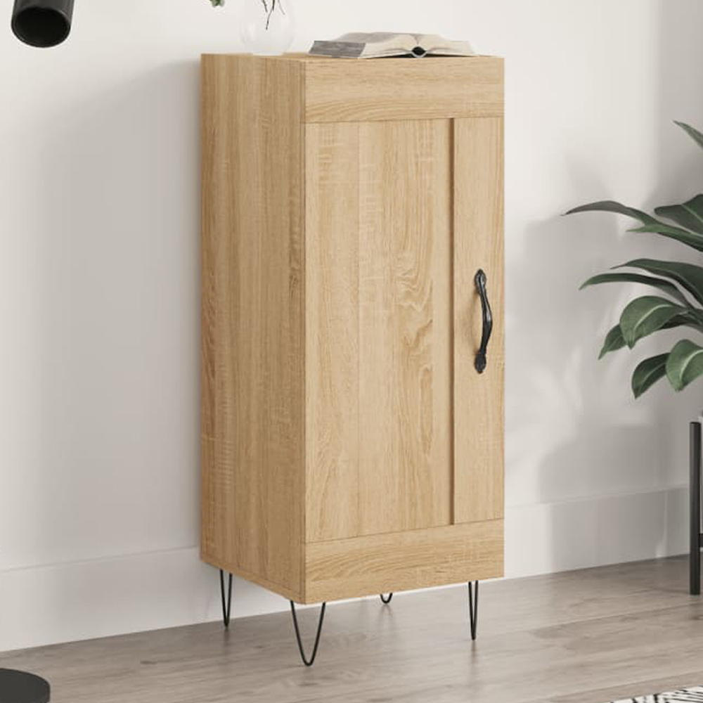 vidaXL Single Door Sonoma Oak Narrow Sideboard Image 1