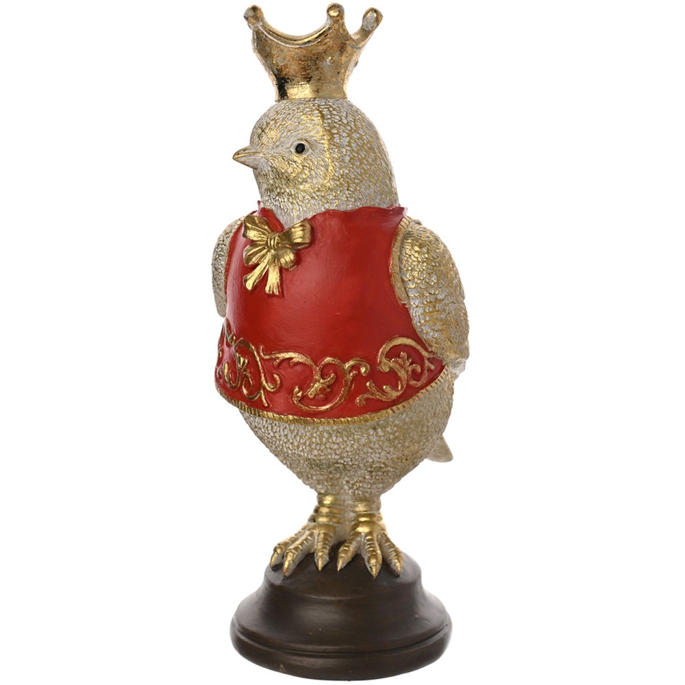 The Seasonal Gift Co Regal Tidings Royal Red Robin Christmas Decoration 14cm Image 2