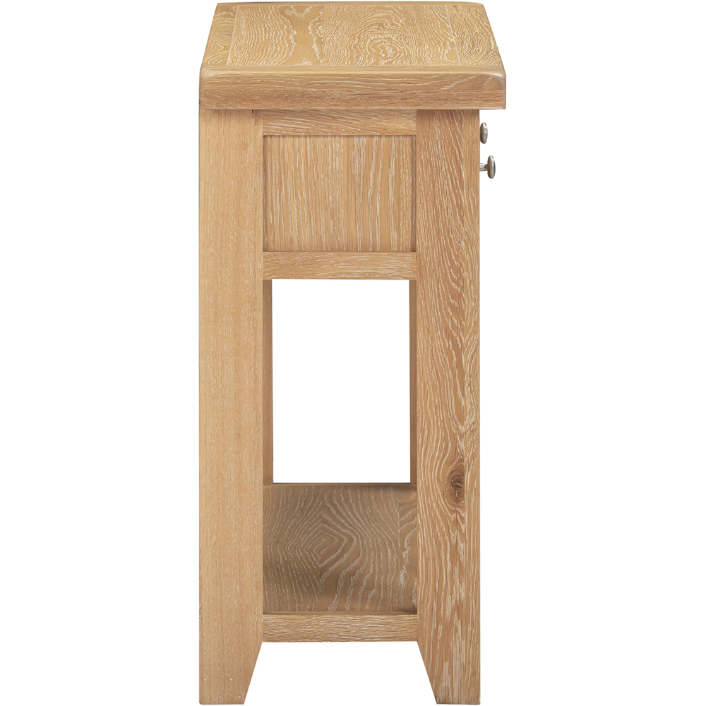 Seconique Windsor 2 Drawer Natural Oak Console Table Image 5
