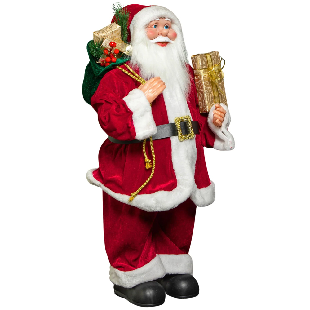 Samuel Alexander Standing Red Santa Claus with Sack Indoor Christmas Decoration Image 1