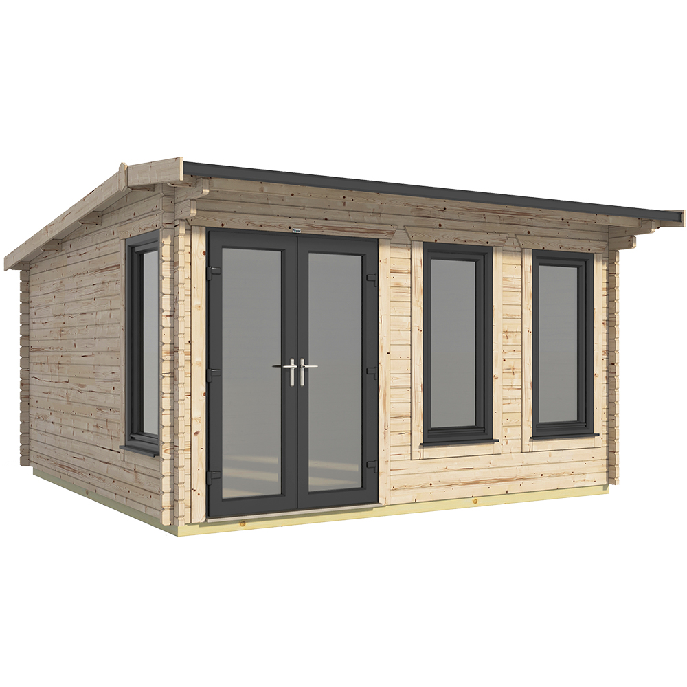 Power Sheds 16 x 16ft Left Double Door Apex Log Cabin Image 1