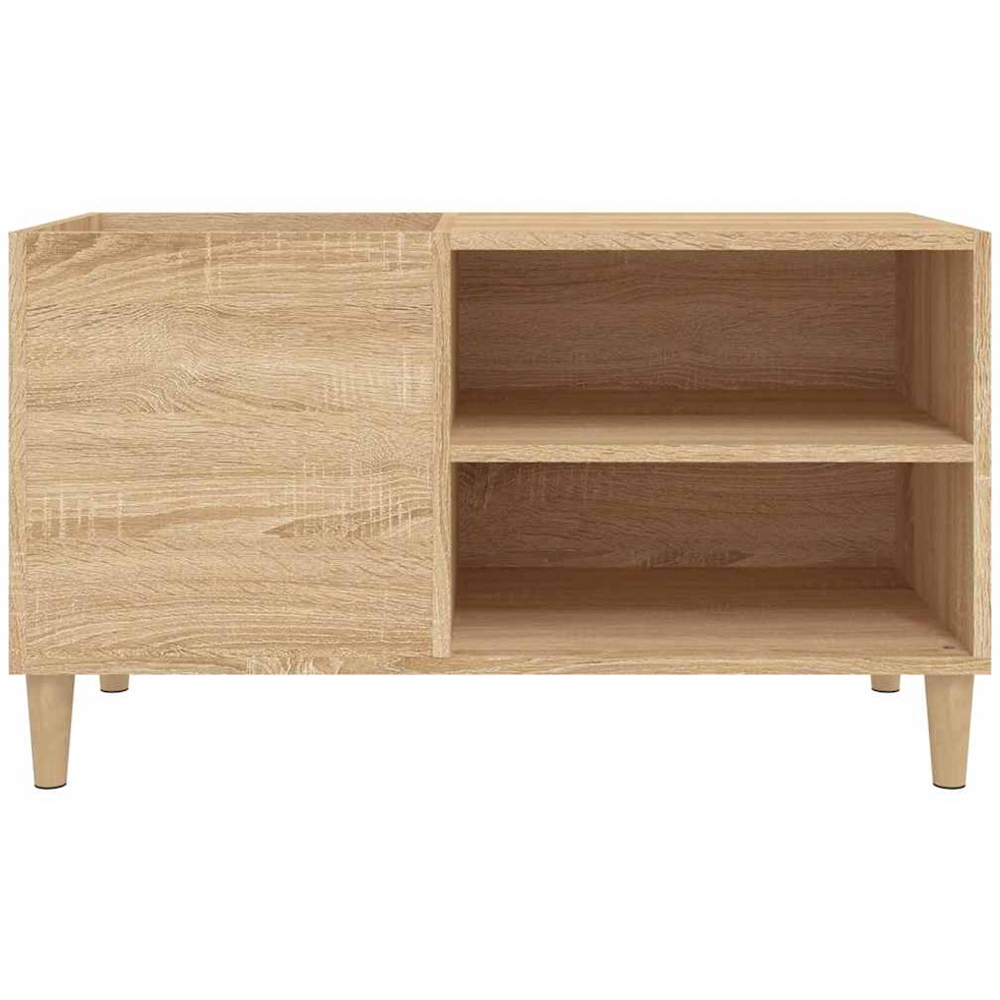 vidaXL 2 Shelf Sonoma Oak Record Cabinet Image 4
