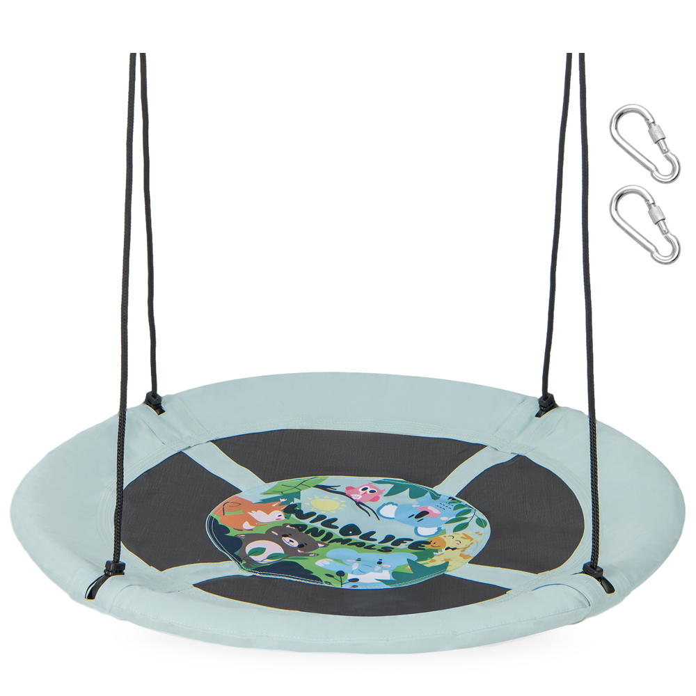 Costway Green Saucer Tree Swing 104cm Image 1