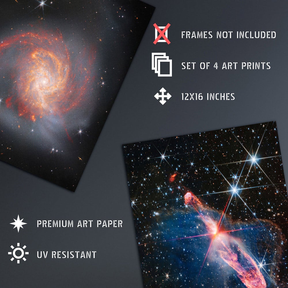 Artery8 NASA James Webb Space Telescope Clash of Titans Wall Art Print 30 x 41cm 4 Pack Image 4