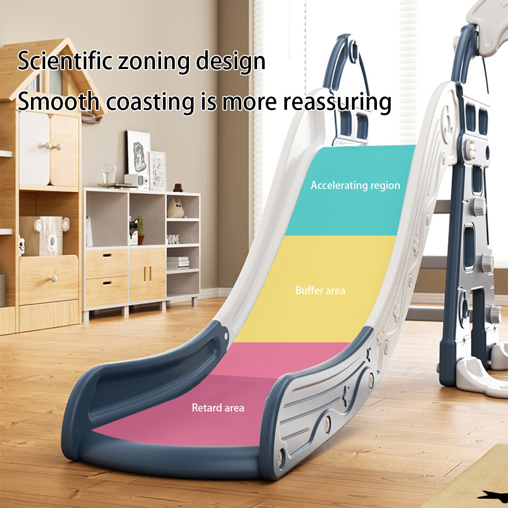 Living and Home Blue 3 in 1 Toddler Plastic Swing Slide and Climber Playset Image 7
