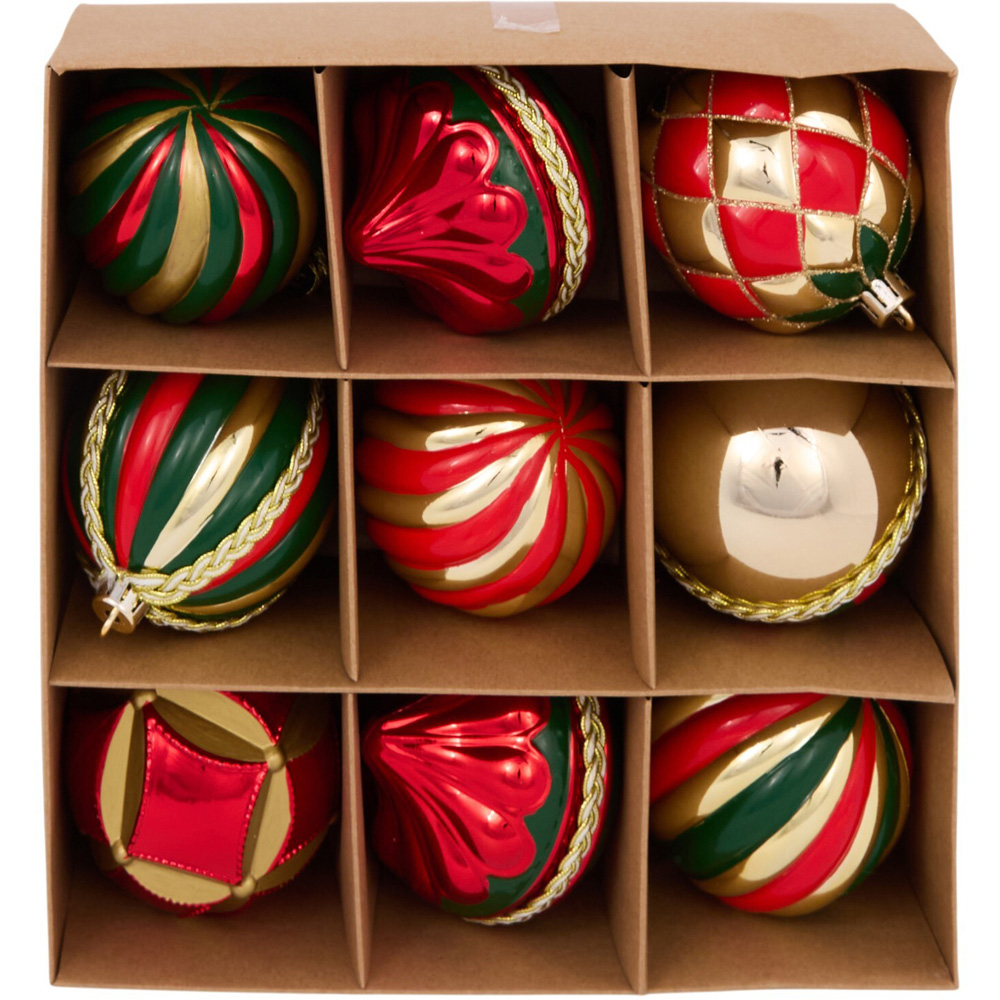 Pack of 9 Carnival Baubles Image 1