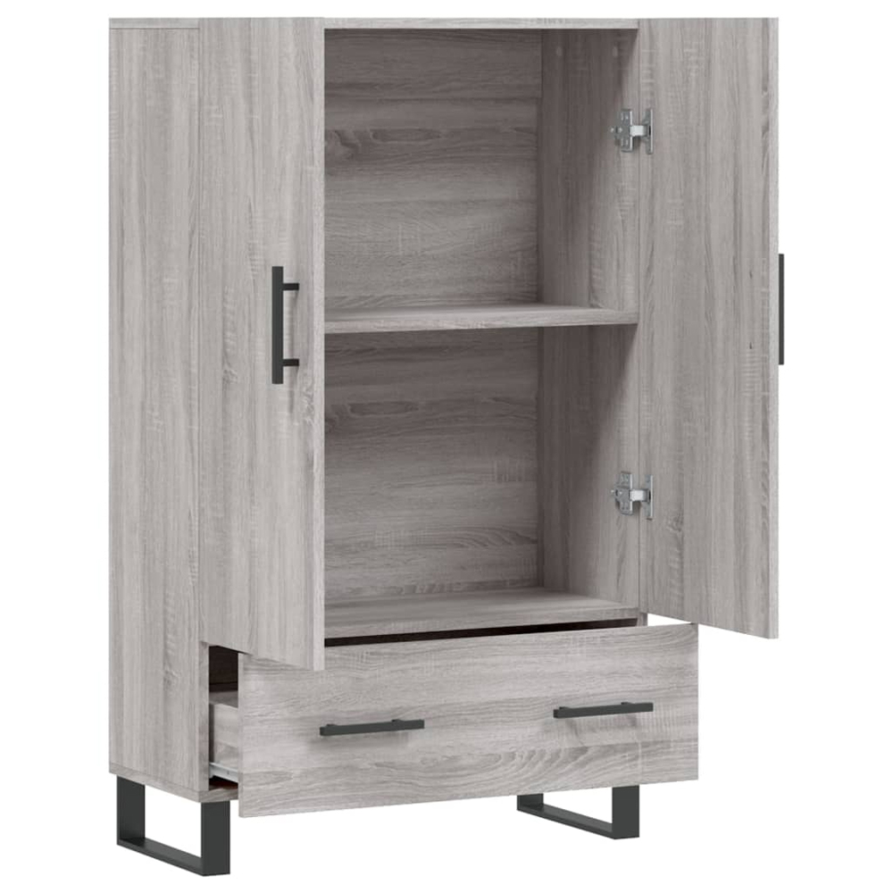 vidaXL 2 Door Single Drawer Grey Sonoma Highboard Image 5