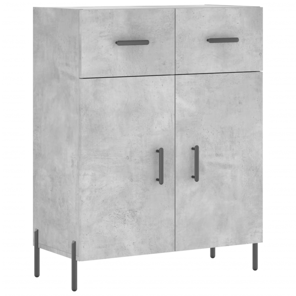 vidaXL 2 Door 2 Drawer 3 Shelf Concrete Grey Highboard Image 7