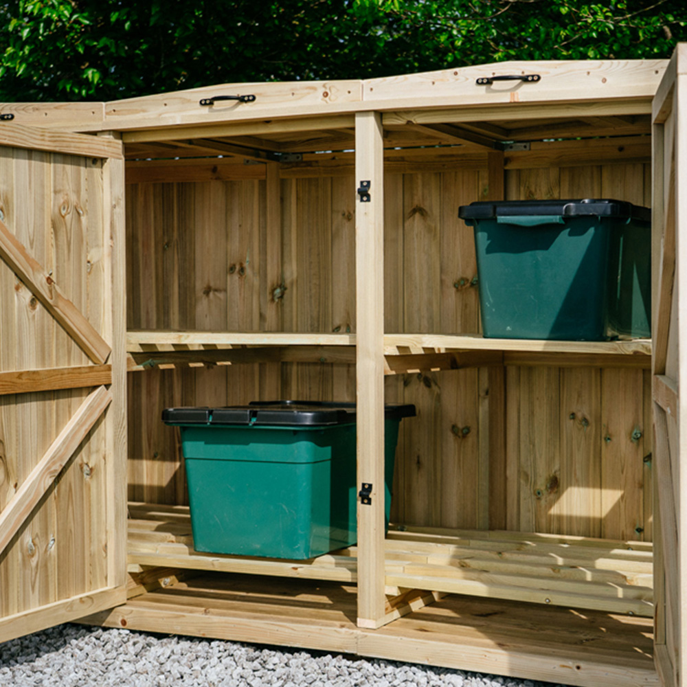 The Garden Village Chatburn 8 Recycle Box Single Wheelie Bin Shed Image 8