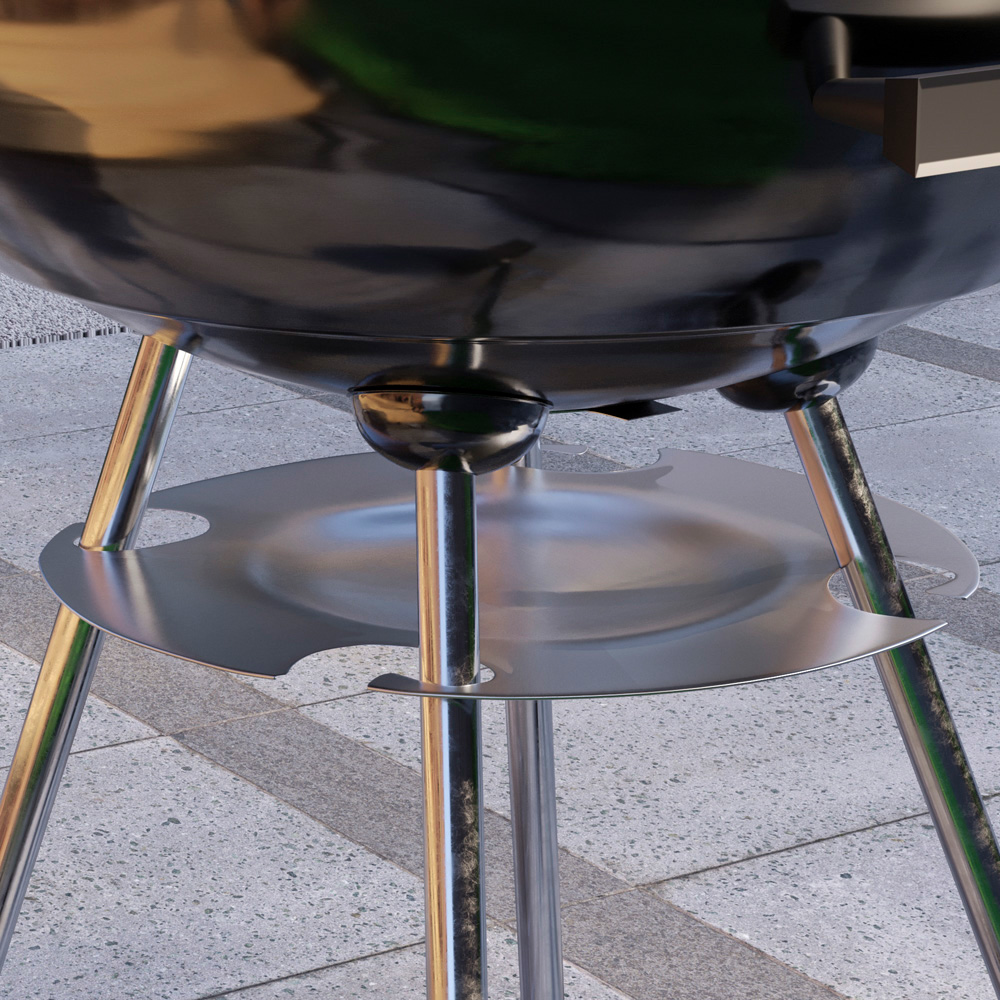 Garden Vida Memphis Red and Black Freestanding Kettle Grill BBQ Image 6