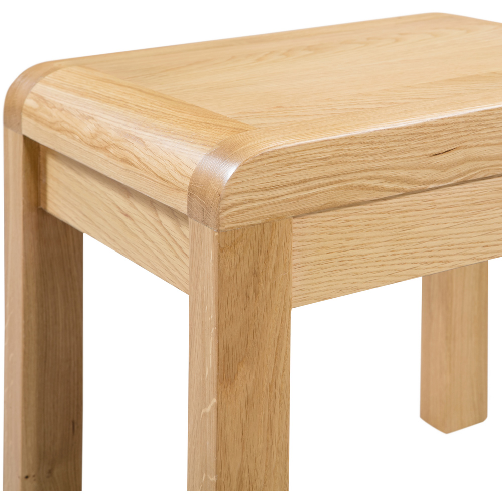 Julian Bowen Curve 2 Drawer White Oak Dressing Table Set Image 7