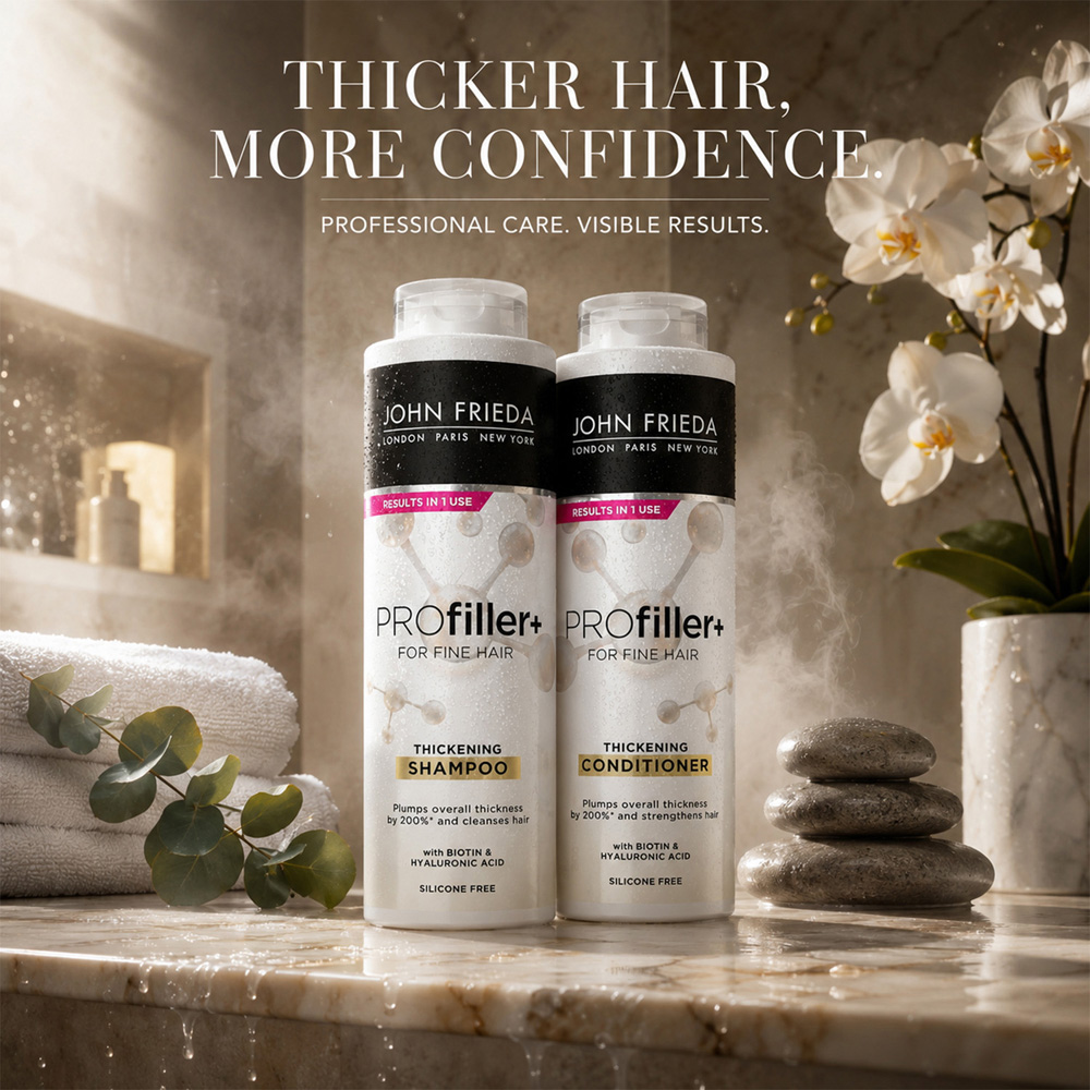 John Frieda Pro Filler+ Fine Hair Volume Shampoo and Conditioner Duo 500ml 3 Pack Image 4