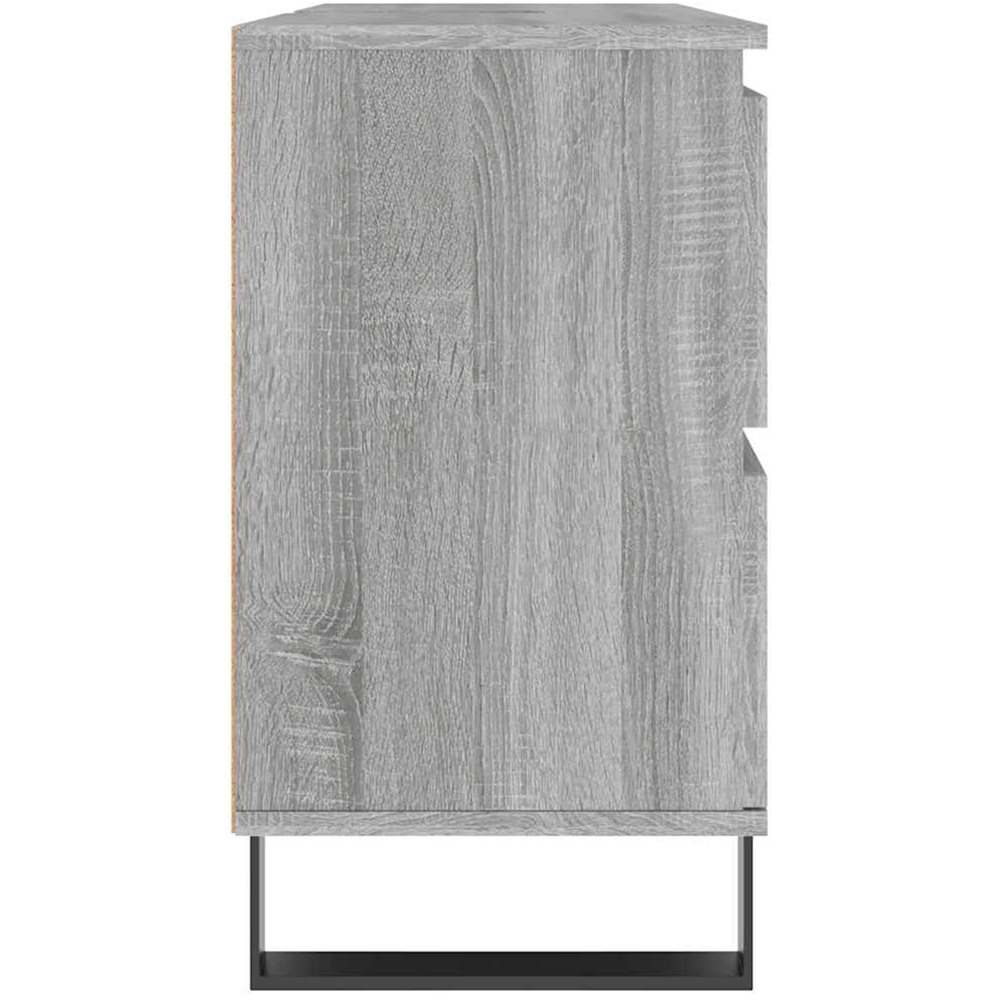 vidaXL Single Door 4 Drawer Grey Sonoma Bathroom Cabinet Image 6