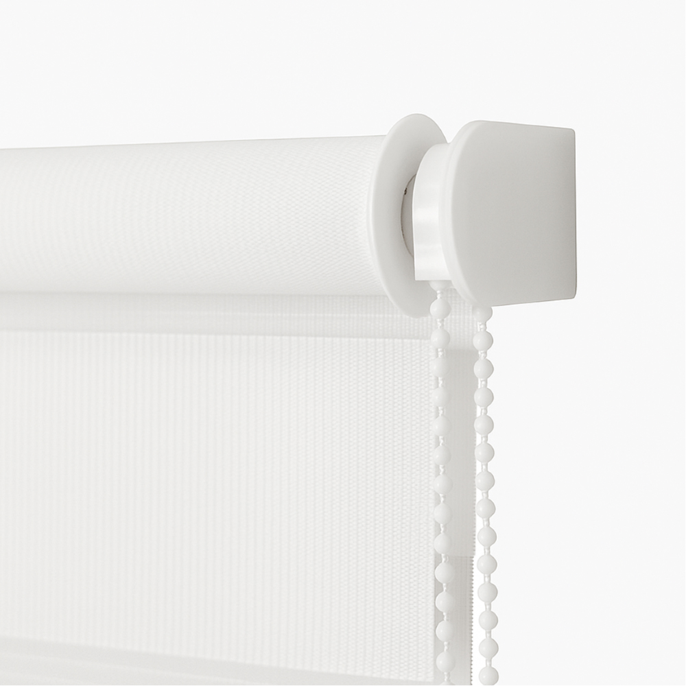 New Edge Blinds White Day and Night Zebra Roller Blind 100cm Image 3
