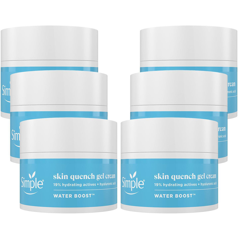 Simple Water Boost Skin Quench Sleeping Gel Cream with Minerals 50ml 6 Pack Image 1
