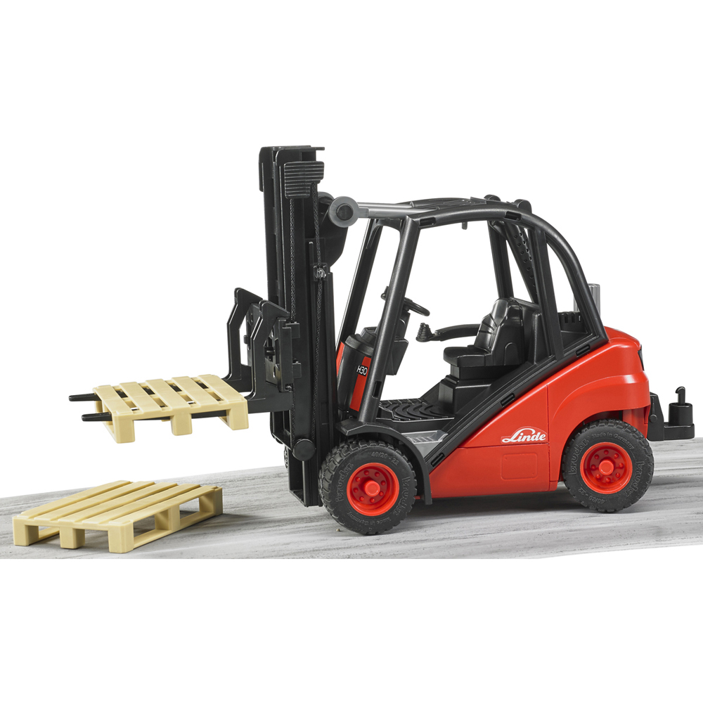Bruder Kids Linde H30D Forklift with 2 Pallets Playset Model Image 6