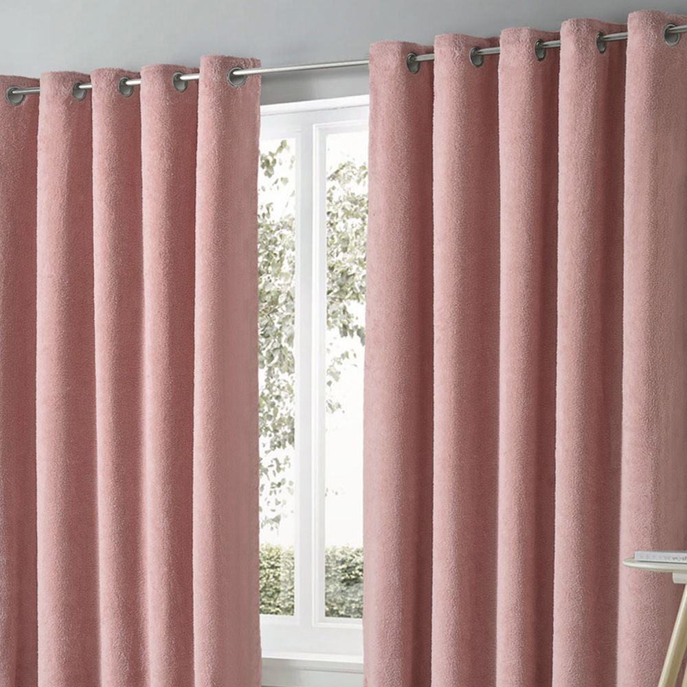 Velosso Teddy Blush Eyelet Curtains 229 x 229cm Image 3