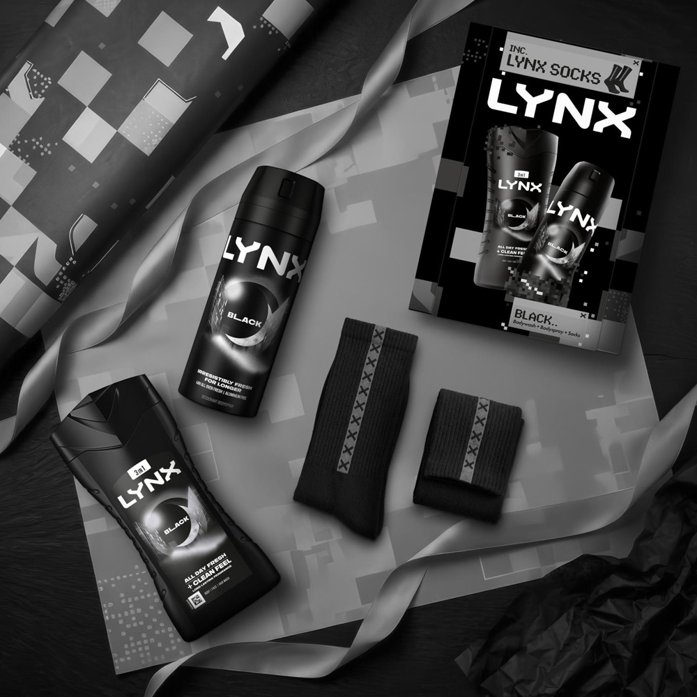 Lynx Black Duo and Socks Gift Set 2 Pack Image 3