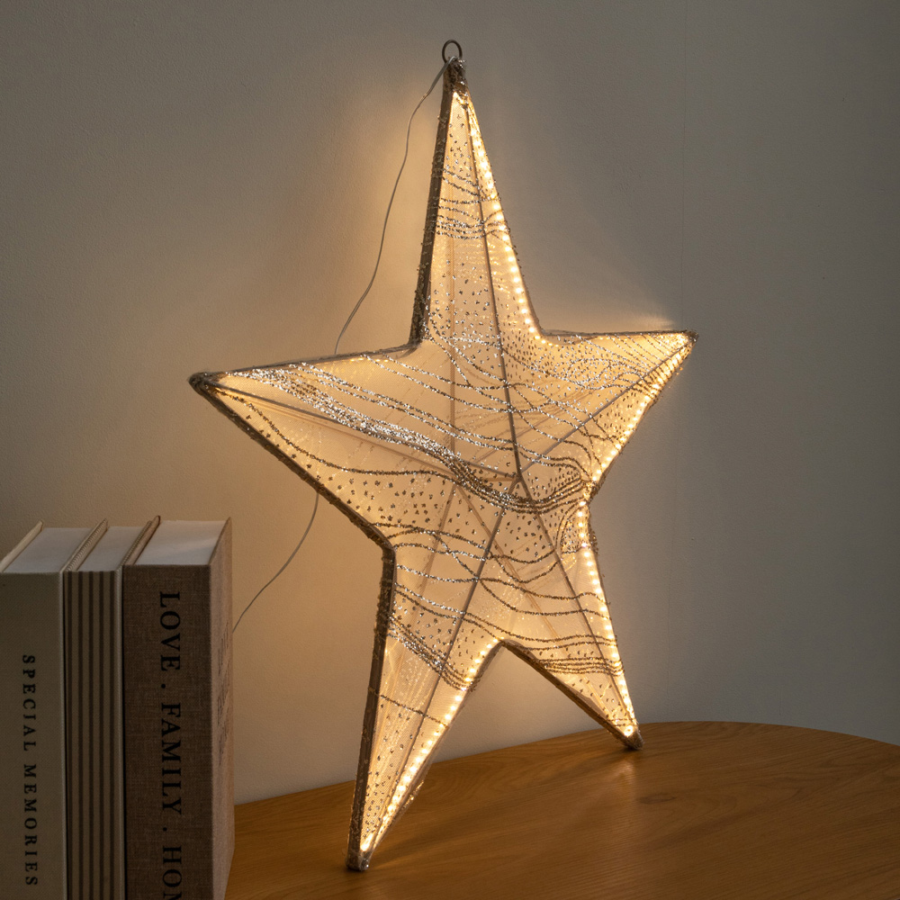 Samuel Alexander Aura 248 Warm White LED Light-Up Christmas Star 58cm Image 6