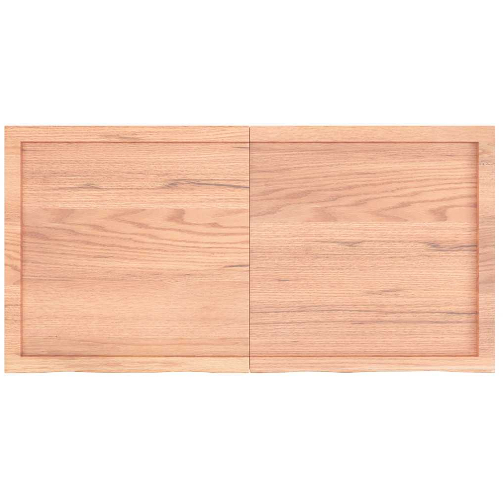 vidaXL 120cm Treated Solid Oak Wood Floating Wall Shelf Image 3